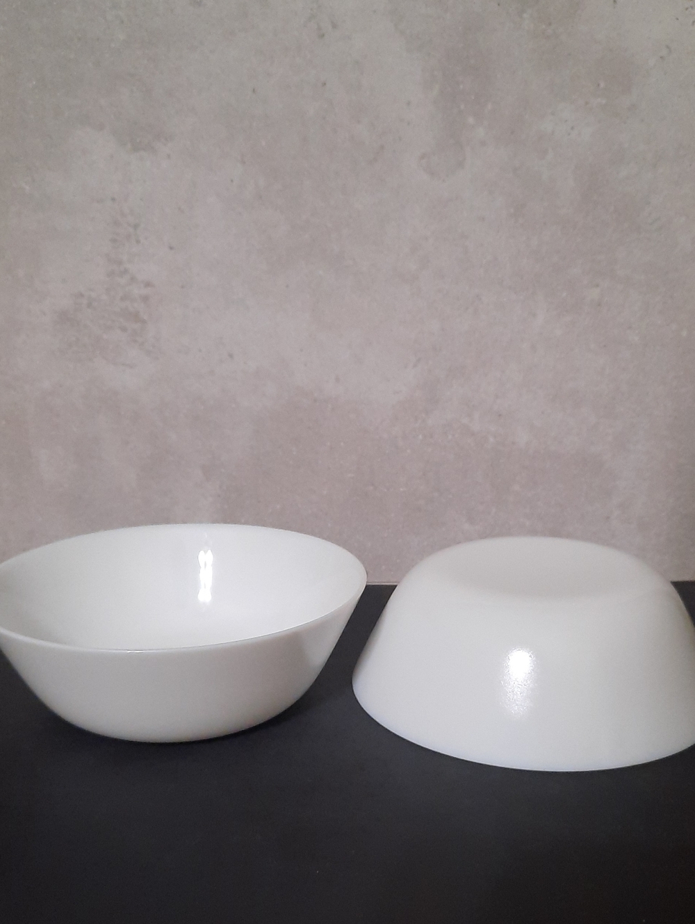 Vintage White MilkGlass Bowls - Set of 2